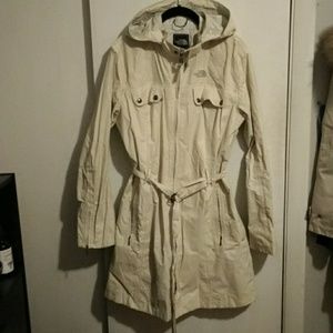 North Face long rain coat rain jacket trench coat